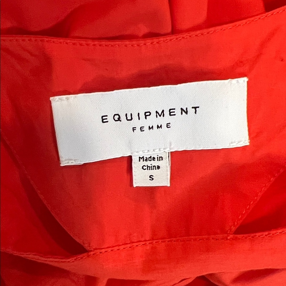 Equipment Doriane Shirtdress in Orange Size S - Picture 8 of 9